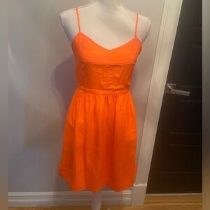J. Crew Bright Orange Dress